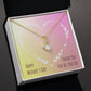 Alluring Beauty Necklace With Message Card : Gifts For Mom - Thank You For All You Do - For Mother's Day
