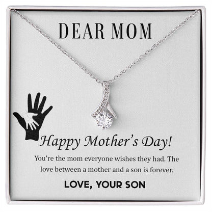 Alluring Beauty Necklace With Message Card : Gifts For Mom - You're the Mom Everyone Wishes They Had - For Mother's Day