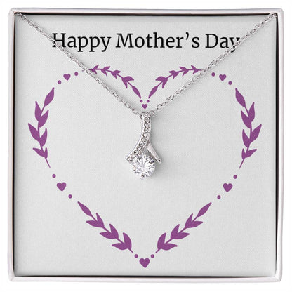 Alluring Beauty Necklace With Message Card : Gifts For Mom - Happy Mother's Day - For Mother's Day