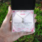 Alluring Beauty Necklace With Message Card : Gifts For Mom - Because of Your Belief in Me, Your Dreams For Me - For Mother's Day