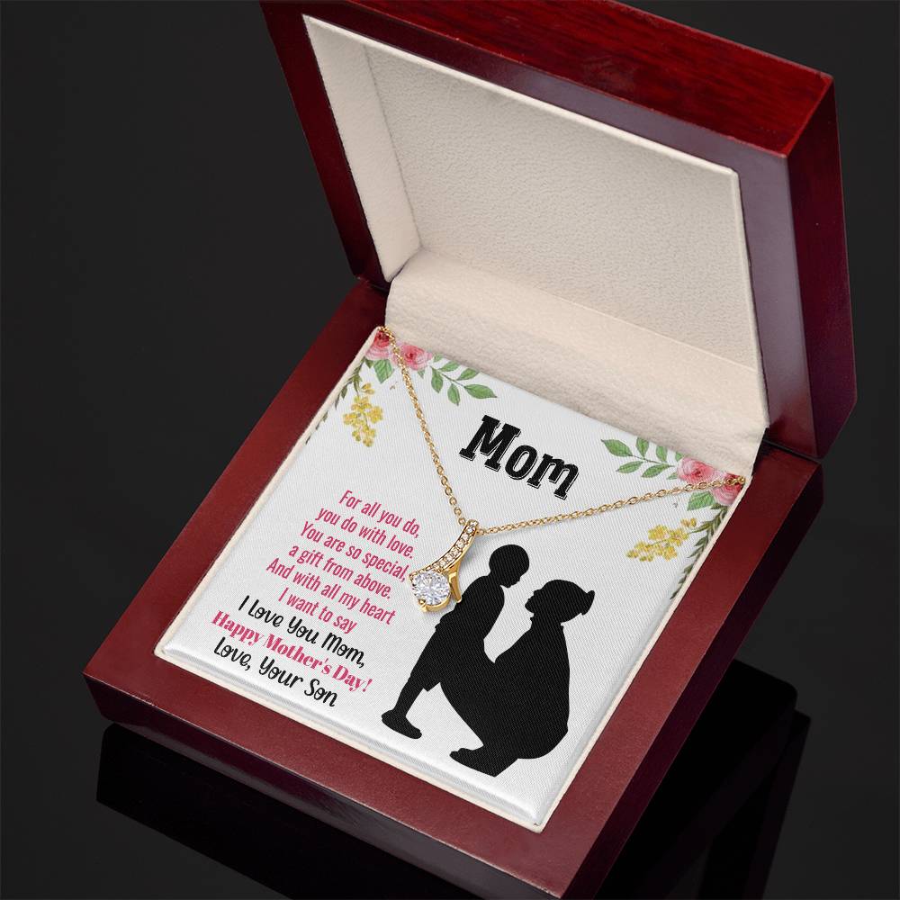 Alluring Beauty Necklace With Message Card : Gifts For Mom - You Are So Special A Gift From Above - For Mother's Day