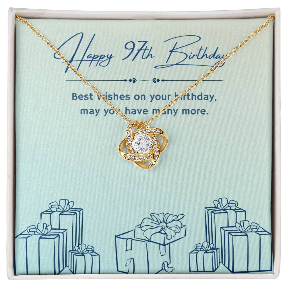 Birthday Gifts for Him: 97th Birthday Gift - Cuban Link Chain with Message Card - For Husband, Boyfriend, Brother, Son, Friend
