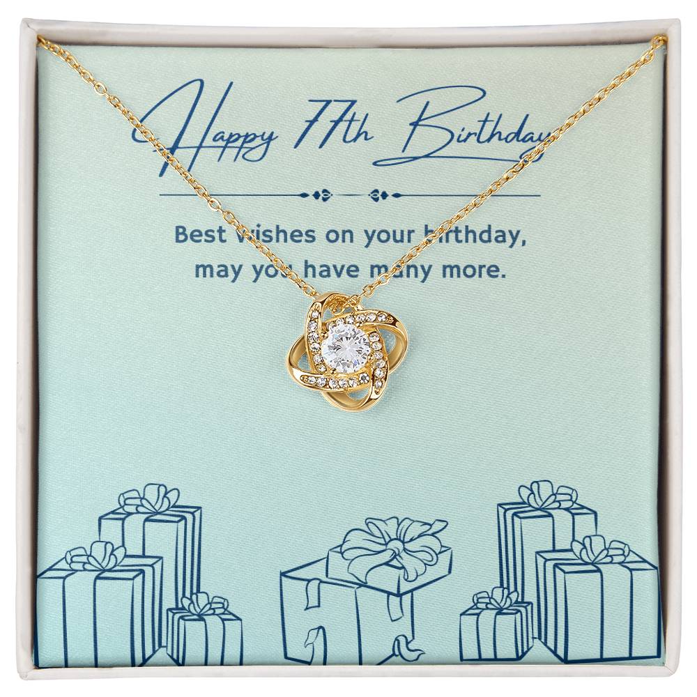 Birthday Gifts for Him: 77th Birthday Gift - Cuban Link Chain with Message Card - For Husband, Boyfriend, Brother, Son, Friend