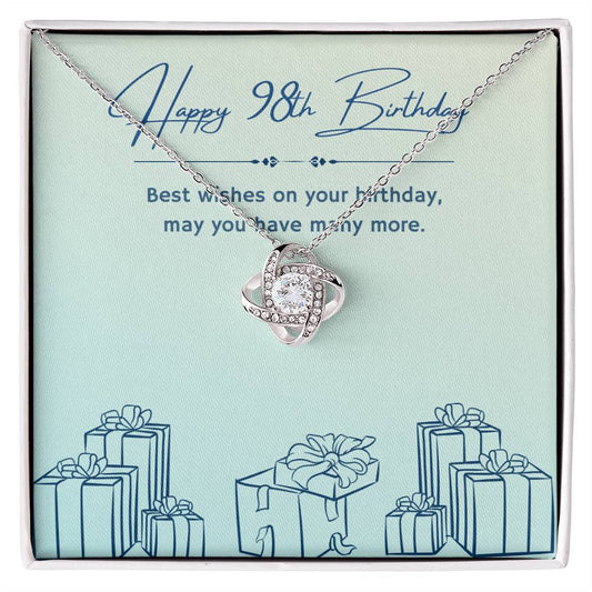 Birthday Gifts for Him: 98th Birthday Gift - Cuban Link Chain with Message Card - For Husband, Boyfriend, Brother, Son, Friend