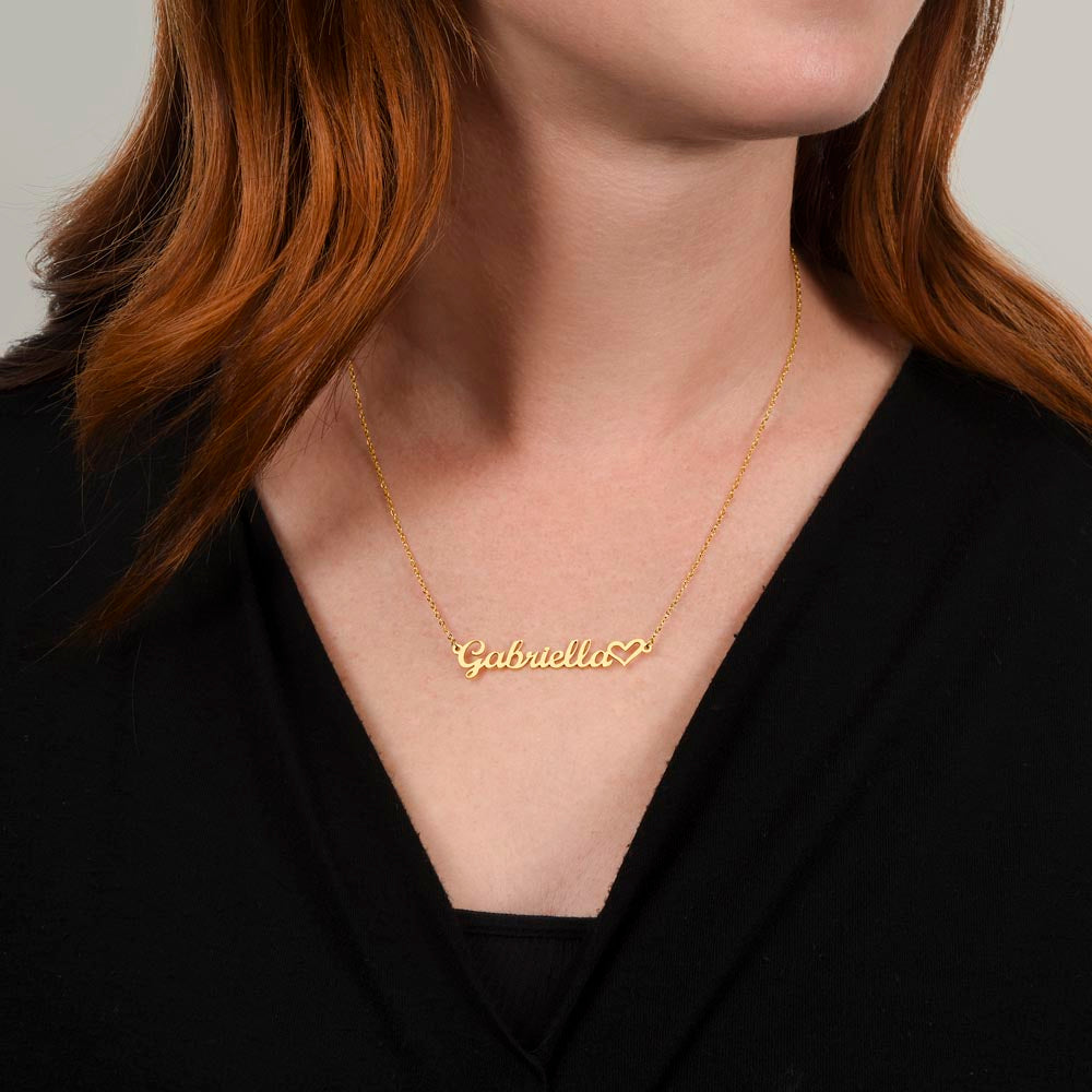 Custom Name Necklace + Heart