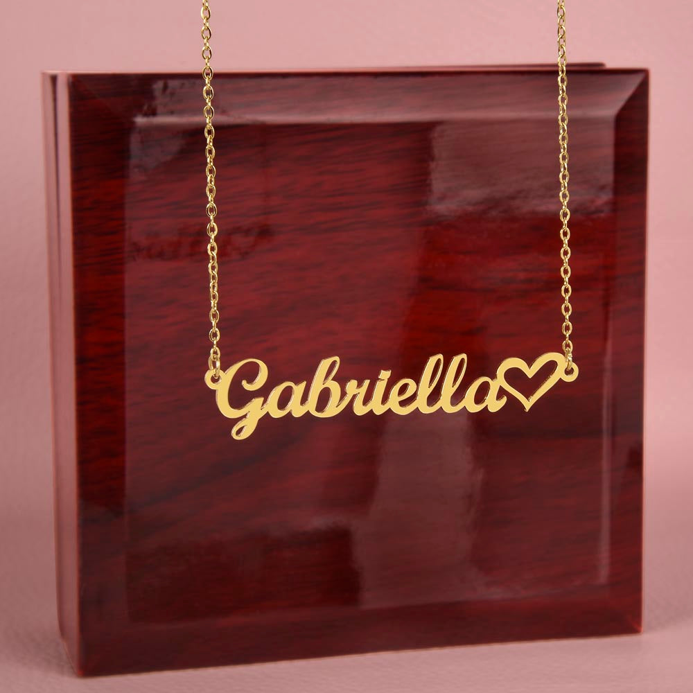 Custom Name Necklace + Heart