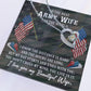 Forever Love Necklace with Message Card : Gifts for Wife - To the Best Army Wife in the World. I Know the Distance is Hard - For Anniversary, Birthday