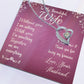 Forever Love Necklace with Message Card : Gifts for Wife - To my Beautiful Wife Without You I - For Anniversary, Birthday