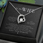 Forever Love Necklace with Message Card : Gifts for Wife - To My Wife I Promise to be Your Best Friend Your Partner - For Anniversary, Birthday
