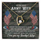 Forever Love Necklace with Message Card : Gifts for Wife - To the Best Army Wife in the World. I Know the Distance is Hard - For Anniversary, Birthday