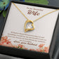 Forever Love Necklace with Message Card : Gifts for Wife - My Beautiful Wife If I Had to Choose Between Loving You and Breathing - For Anniversary