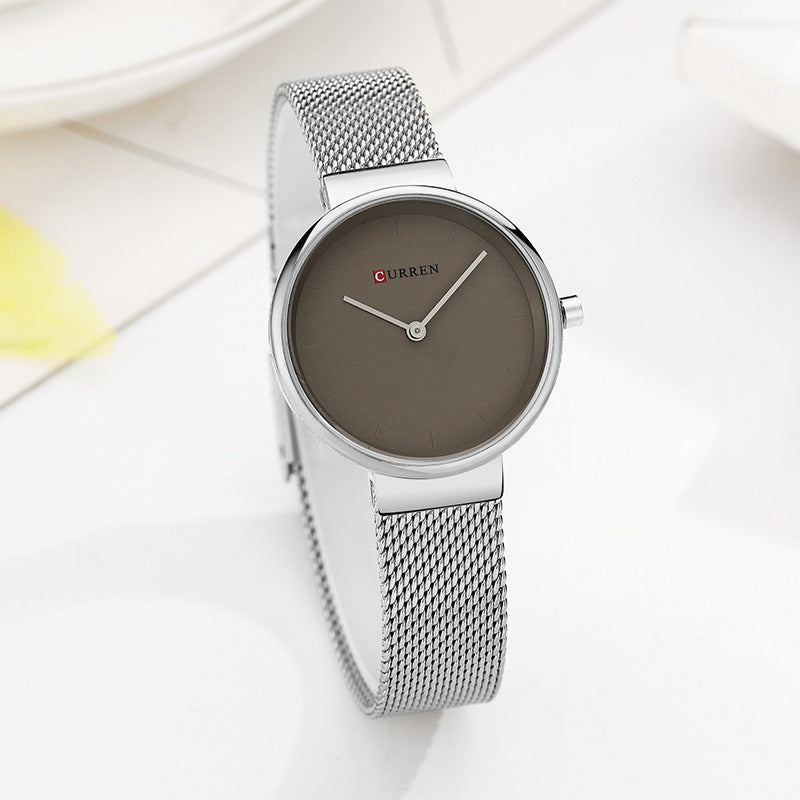 Modern Mesh Belt Quartz Watch for Women