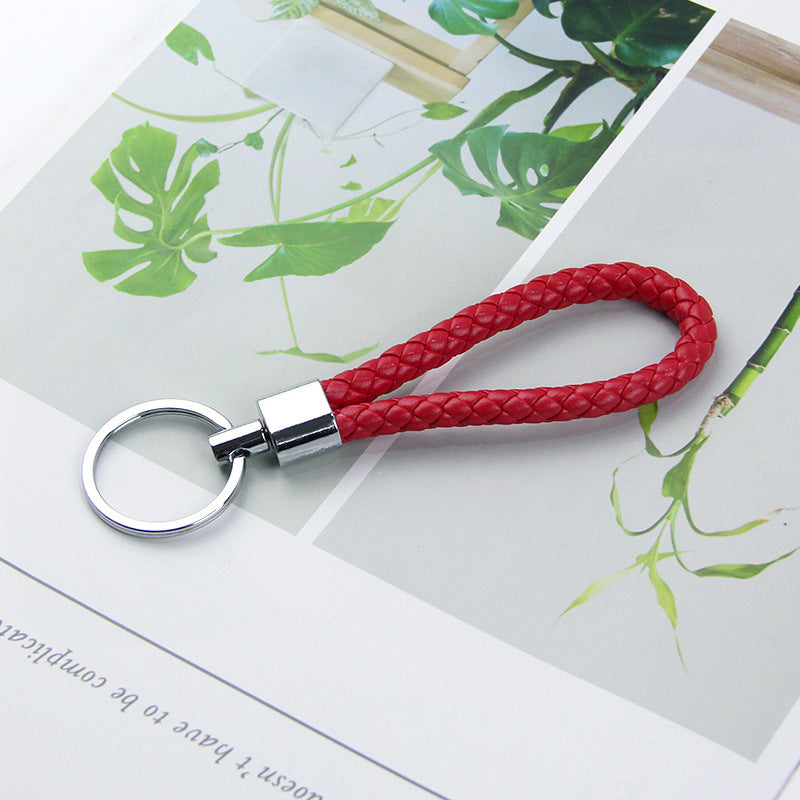 Mobile Phone Number Key Braided Rope Pendant Keychain