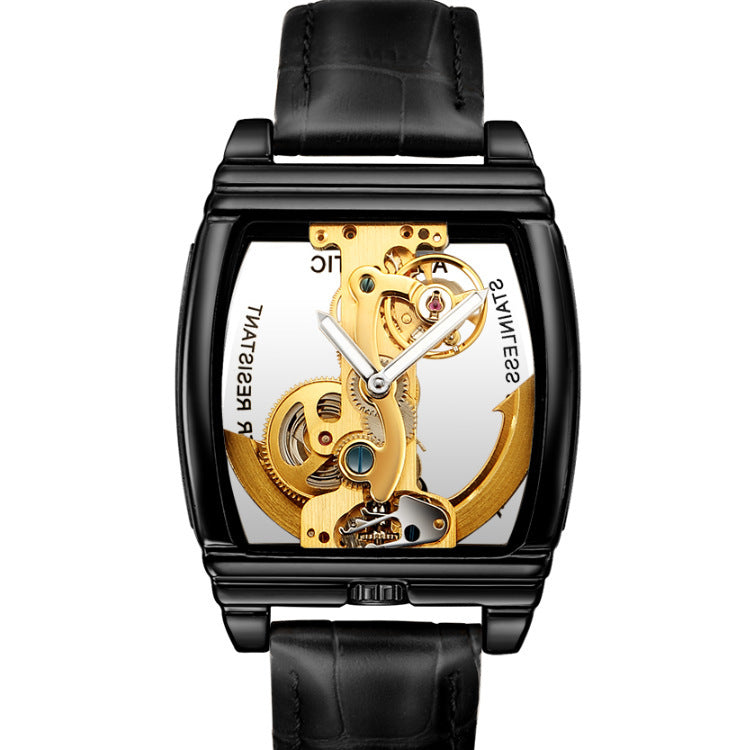 SHENHUA barrel-shaped double-sided hollow automatic mechanical watch