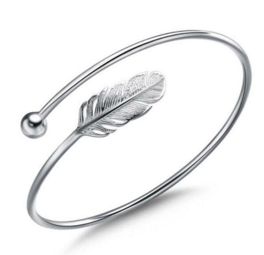 S925 Sterling Silver Leaf Bracelet