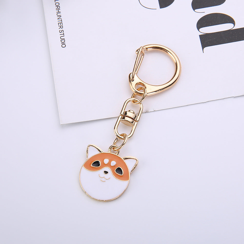 Cartoon Animal Beckoning Cat Cute Dog Keychain