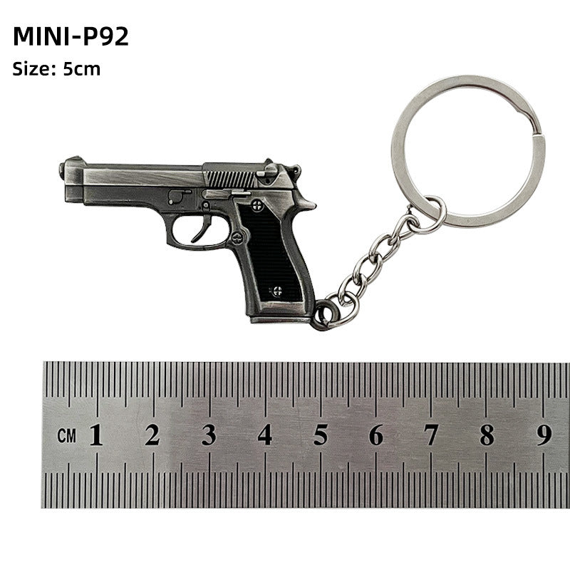 Alloy P92 Model G17 Sand Eagle Left Wheel Keychain