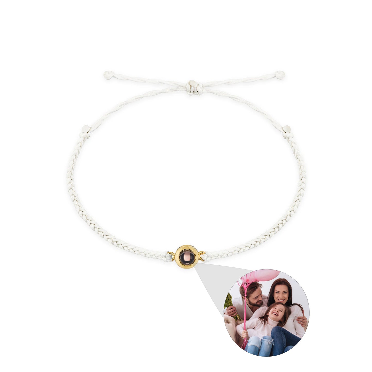 Custom Photo Projection Braided Bracelet