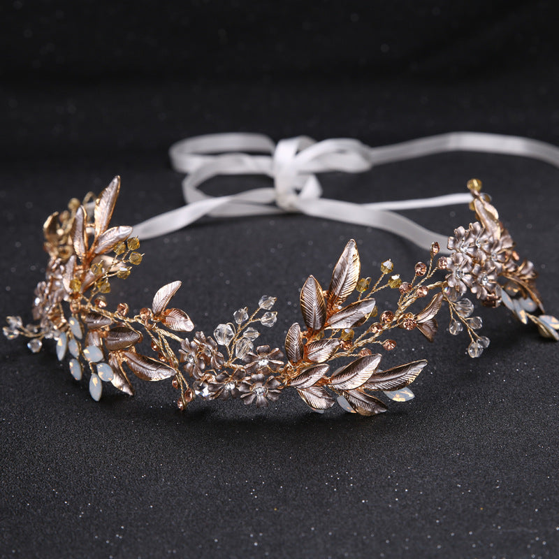 New Handmade Hairband Gold Leaf Headdress Bridal Hair Accessories Bridal Jewelry