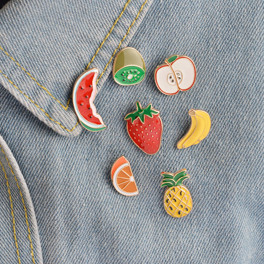 Cartoon Fruit Enamel Alloy Brooch