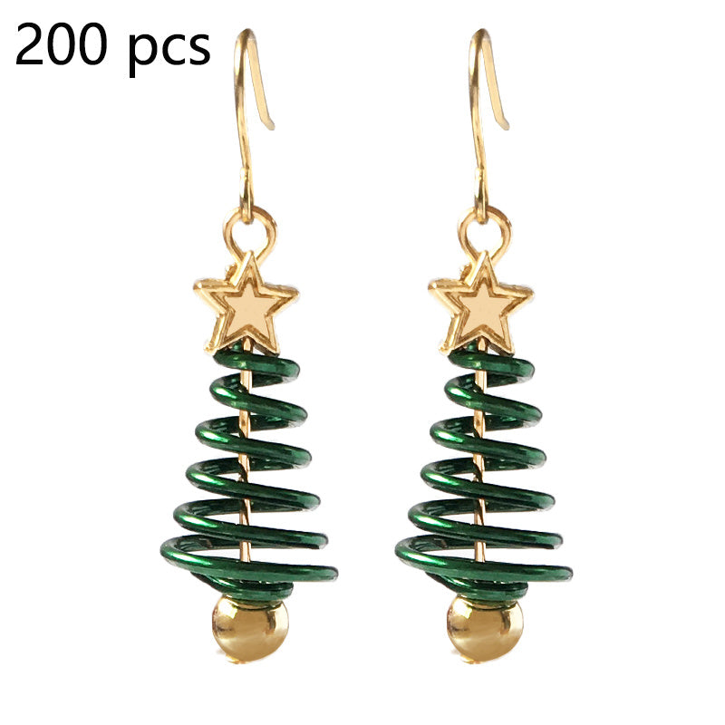 Christmas Tree and Star Dangle Earrings