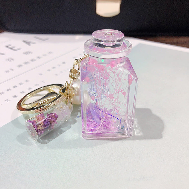 Creative Quicksand Keychain Women's Perfume Bottle