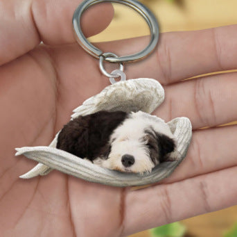 Creative Fashion Cute Dog-shaped Acrylic Keychain