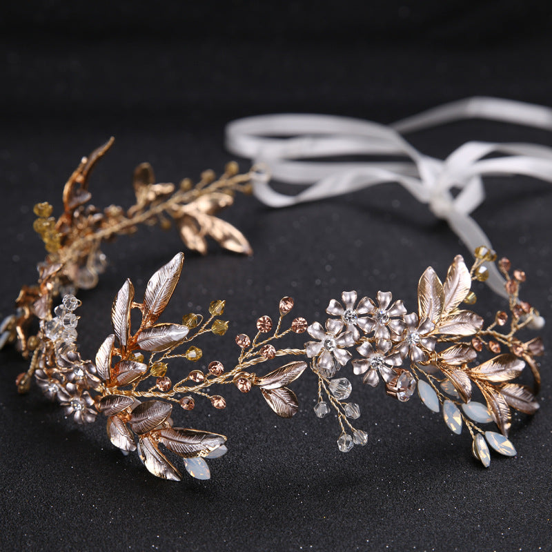 New Handmade Hairband Gold Leaf Headdress Bridal Hair Accessories Bridal Jewelry