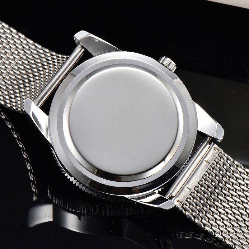 Men's 3 Hands Stylish High Quality Steel Band Quartz