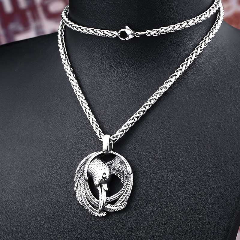 Mens Fashion Vintage Animal-shaped Stainless Steel Pendant