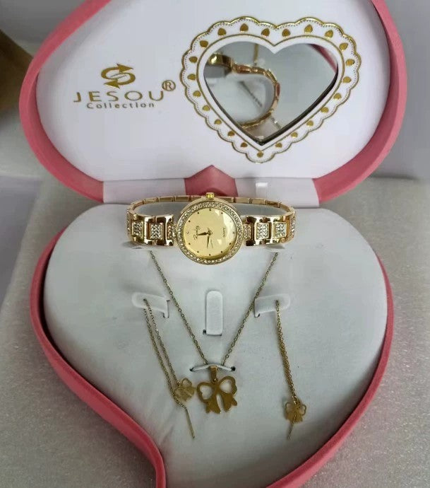 Simple Exquisite Jewelry Watch & Necklace Gift Box