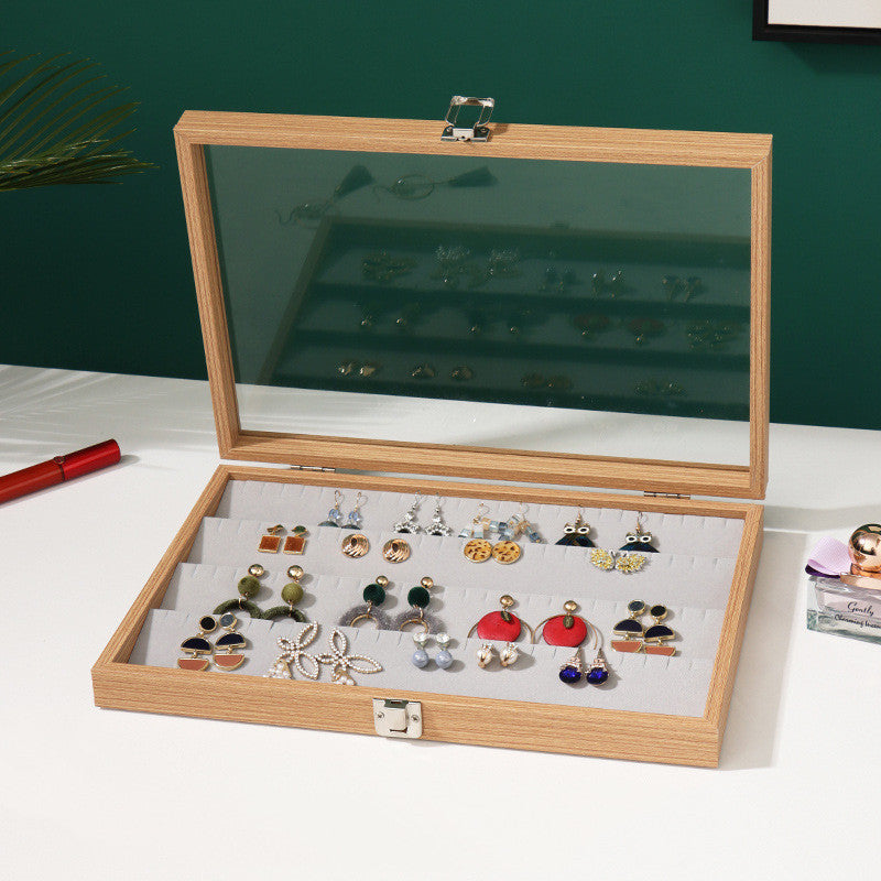 Rosewood Grain Wooden Jewelry Storage Box
