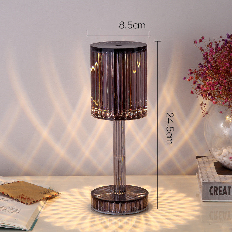 Elegant Crystal Table Lamp with Touch Control & Dimmable LED