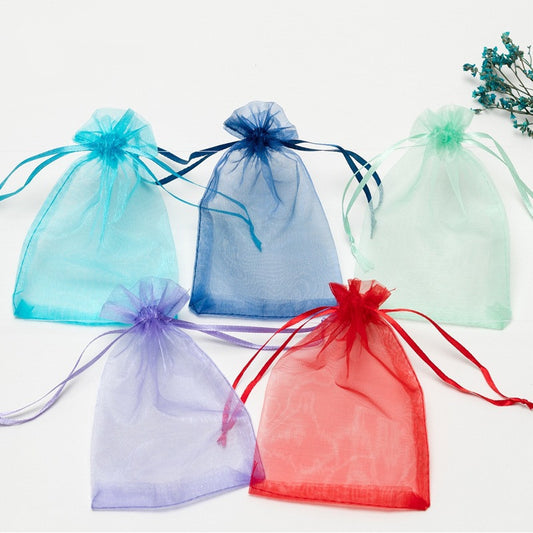Candy Packaging Bag Drawstring Bag Jewelry Camphor Wood Bead Mesh Bag