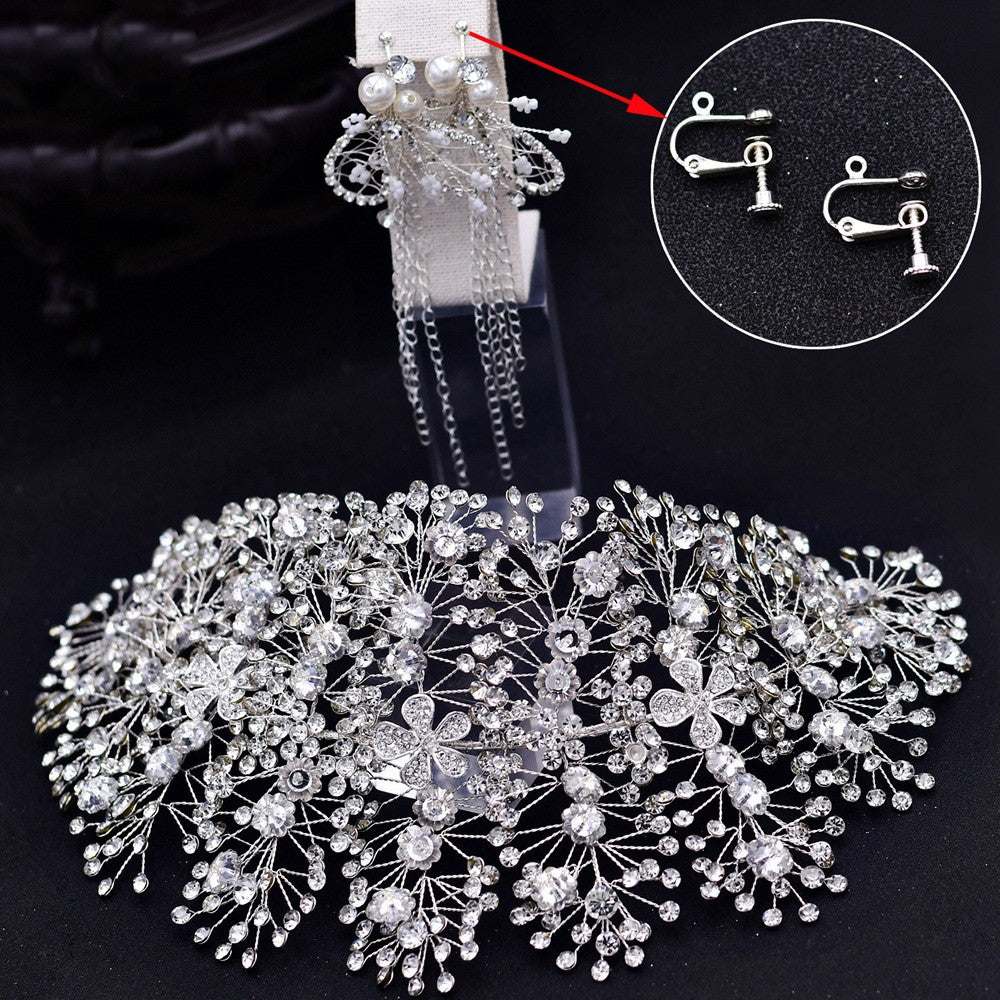 European And American Wedding Rhinestone Handmade Hair Accessories Wedding Dress