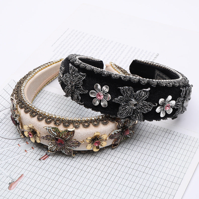 Baroque Color Full Diamond Temperament Versatile Headband