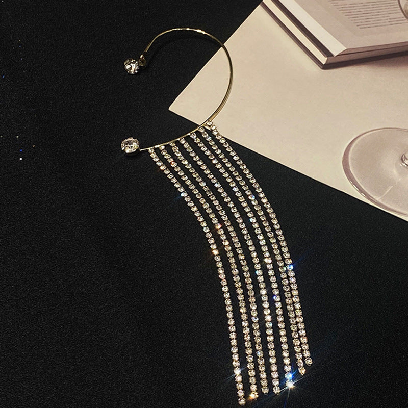 Fashionable and Simple Long Tassel Earrings