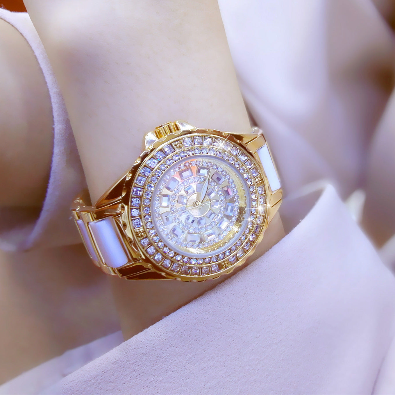 Women's Fashion Simple Full Diamond Watch