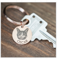 Pet Cat And Dog Photo Name Commemorative Bag Charm