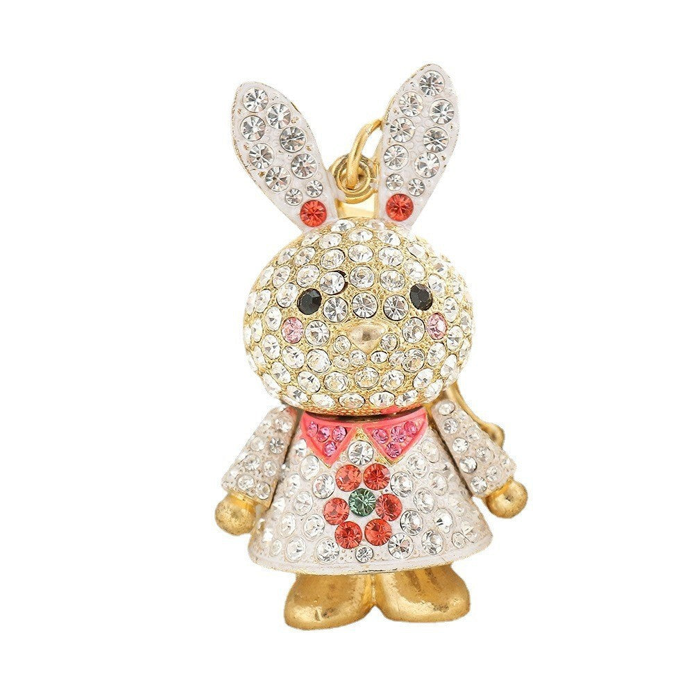 Cute Diamond Studded Animal Keychain Pendant