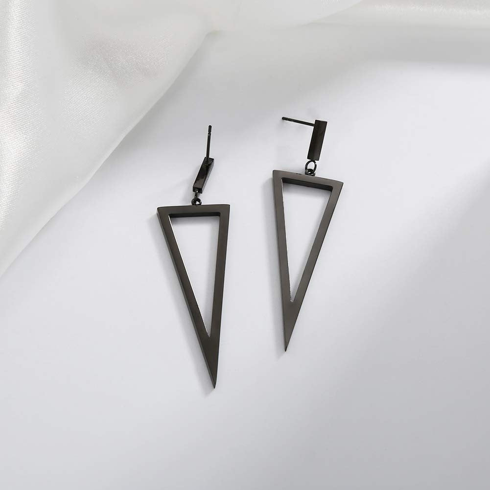 New Metal Black Triangle Earrings Earrings Earrings