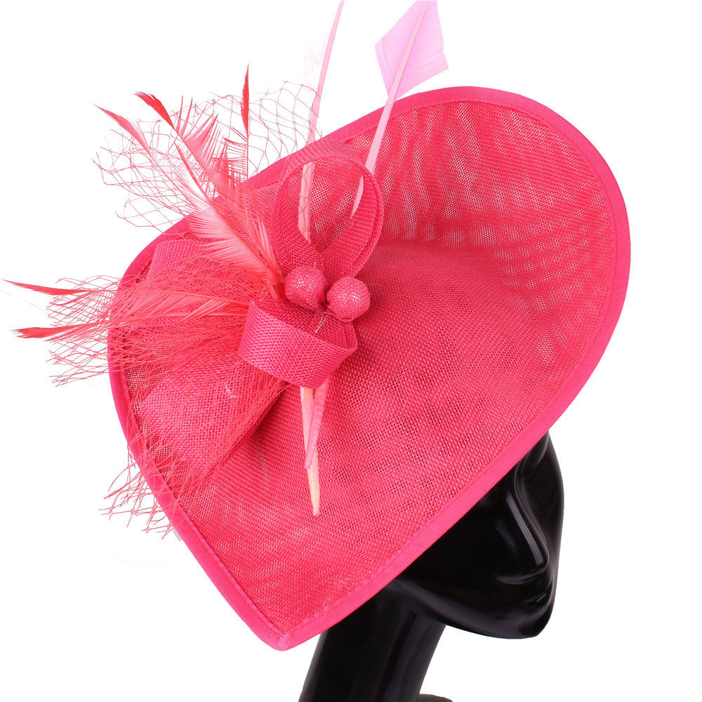 Retro Restaurant Party Headdress Ladies Banquet Hat Feather Hair Accessories