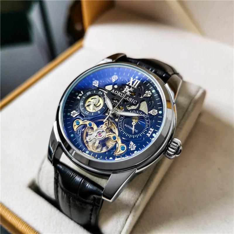 Fashion Men's Waterproof Tourbillon Fully Automatic Mechanical Watch