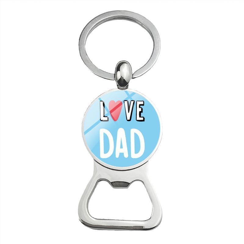 Cute Super Papa Dad Beer Bottle Opener Keychain