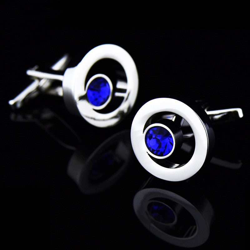 Men's Fashion Zircon Crystal Shirt Cufflinks