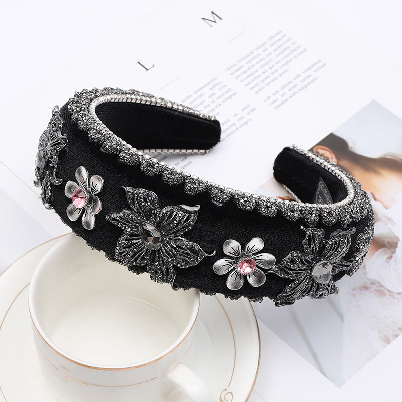 Baroque Color Full Diamond Temperament Versatile Headband