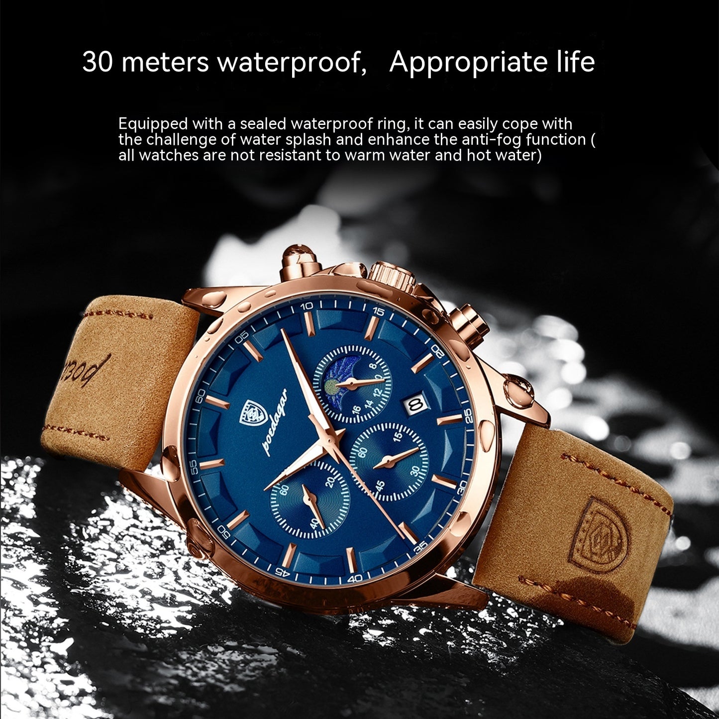 Waterproof Men's Quartz Watch Multifunctional