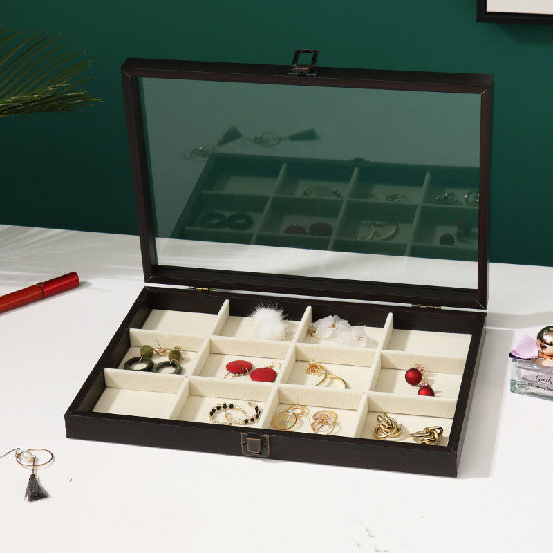 Rosewood Grain Wooden Jewelry Storage Box
