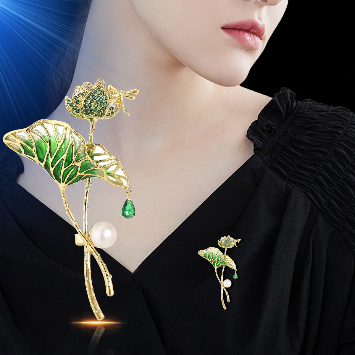 Lotus Pond Moonlight Brooch High-grade Female