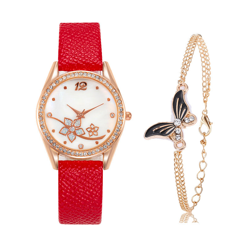 Fashion Plaid Pattern Women's Decorative Watch